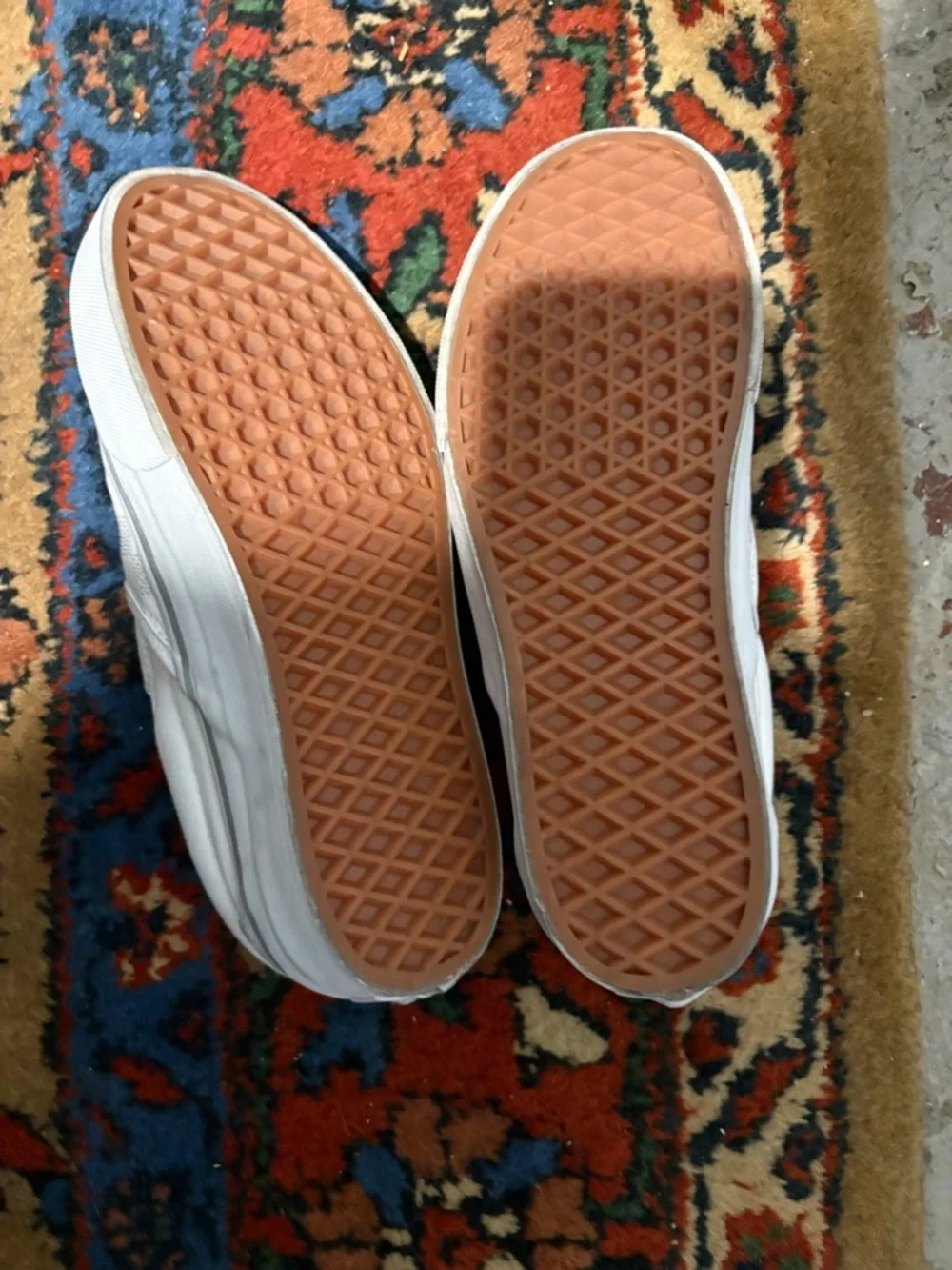 Vans Platform Slip-On Checkerboard Sneakers - White/Sparkle - Picture 3 of 6